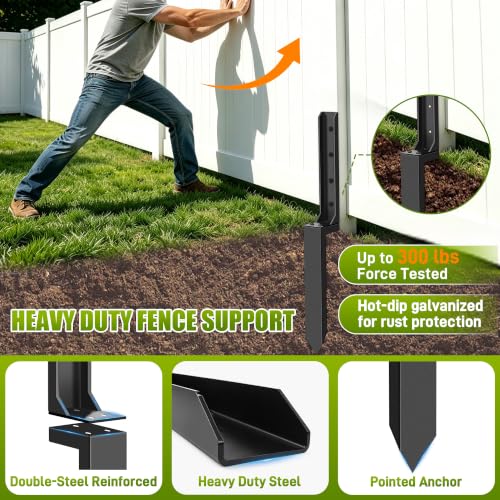 2 Pack Fence Post Repair Kit - 31.6" H Heavy Duty Fence | Home Repair - Image 4