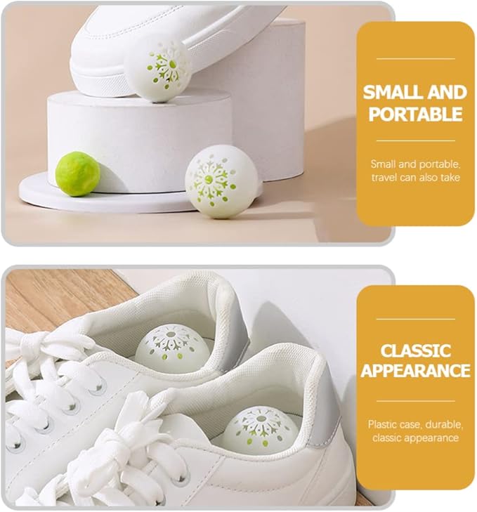 BESPORTBLE 18pcs Deodorizer Balls Shoe Cabinet Deodorant Balls Sneaker Air Freshener Gym Bags Lockers Car Sneaker Odor Shoe Deodorizers for Home Office