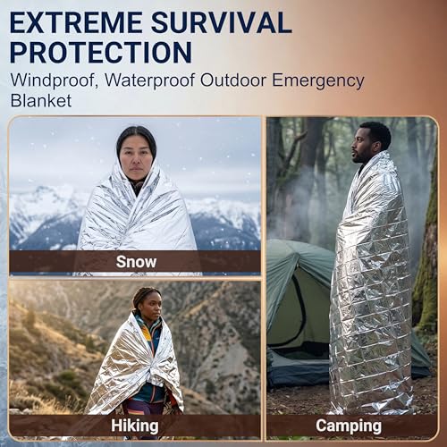 Emergency Blankets, 10 Pack Mylar Thermal Space Blankets - Image 5