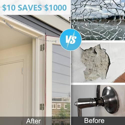 Storm Door Chain Screen Door Spring Closer 2 Pack Prevent Storm - Image 4