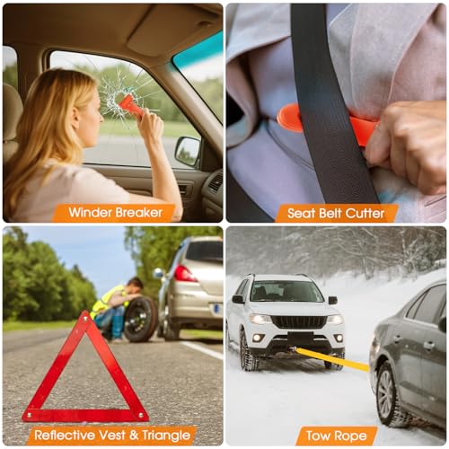 Emergency Car Kit,Roadside Emergency Tool Kit for Vehicle - Image 7