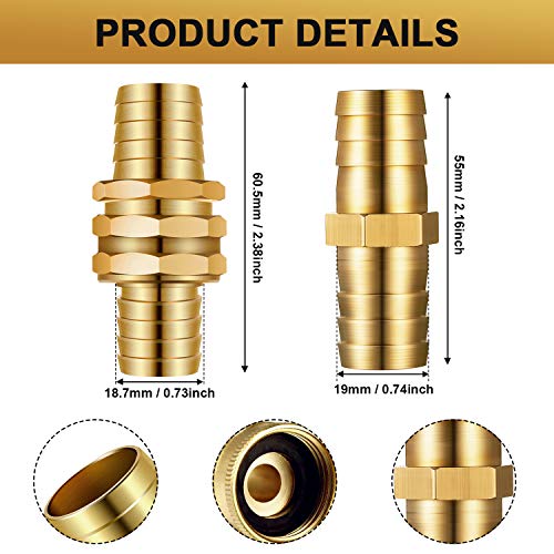 Hotop 4 Set 3/4 Inch Brass Garden Hose Repair Kit | Home Repair - Image 4