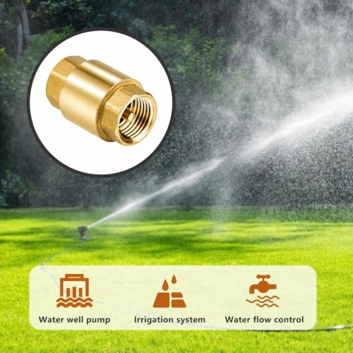 Angry Pony 3/4 Check Valve, Solid Brass Inline One Way Valve - Image 5