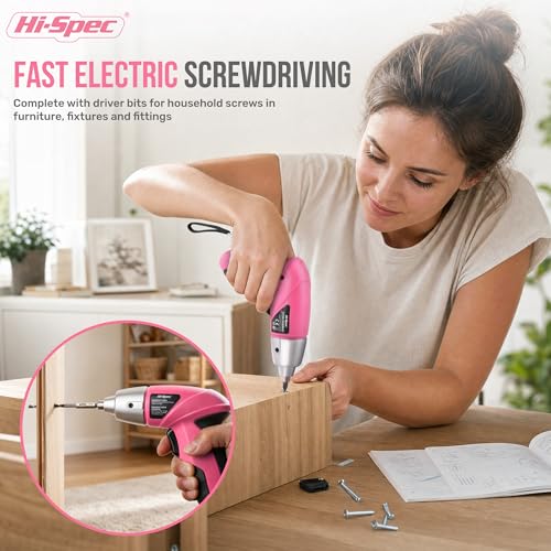 Hi-Spec 4V Electric Ladies Screwdriver Tool Kit Compact | Hand Tools - Image 5