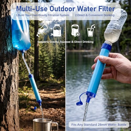 2 Pack Water Filter Straw, Long-Life Personal Purifier - Image 5