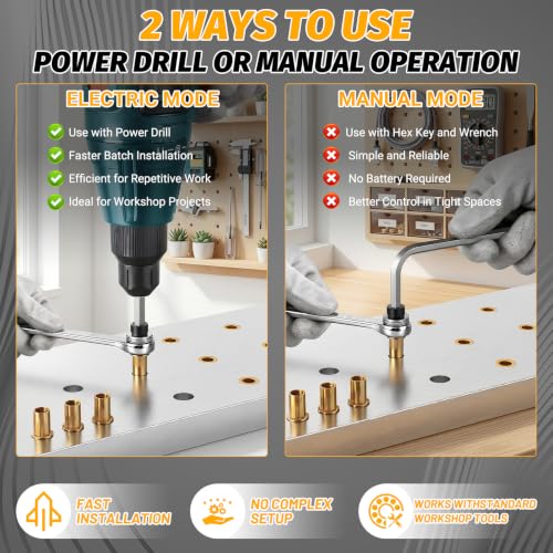 Rivet Nut Tool Kit Carbon Steel(Mandrel Head Set M3-M10&60 - Image 5