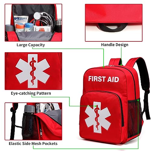 Empty First Aid Backpack Waterproof Emergency Medical - Image 4