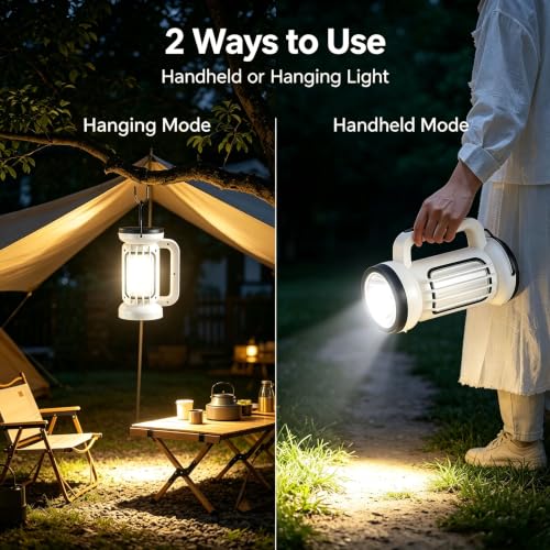 Camping Lantern,Rechargeable Handheld Flashlight & | Travel Essentials - Image 4