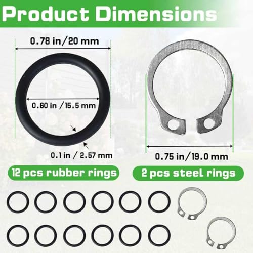 4009 O-Ring Kit, 12 PCS, Rubber Seal Replacement for Hose Reel - Image 8