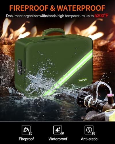 Fireproof Document Box with Lock 5200℉ Water Resistant - Image 4