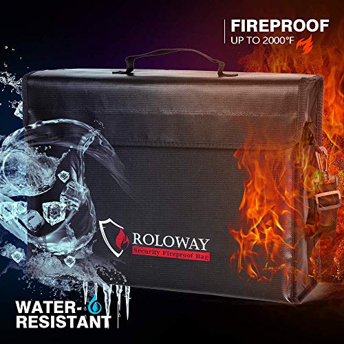 Large (17 x 12 x 5.8 inches) Fireproof Bag, Water | Home Organization - Image 4