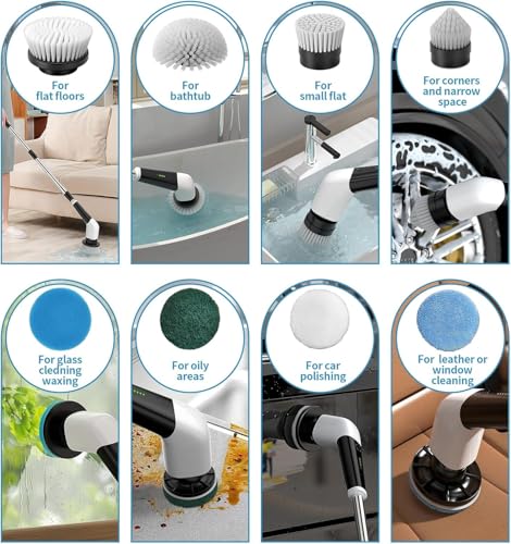 YKYI Electric Spin Scrubber Replacement Brush Heads 8 Pcs Set - Image 5