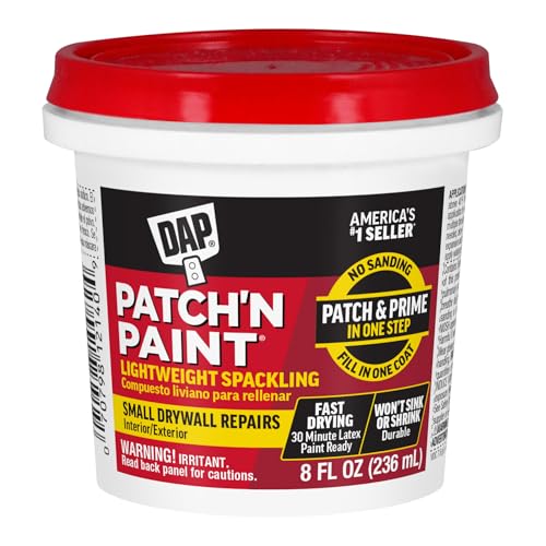 DAP Patch-N-Paint Lightweight Spackling, White, 8 Oz (7079801602) - Image 2