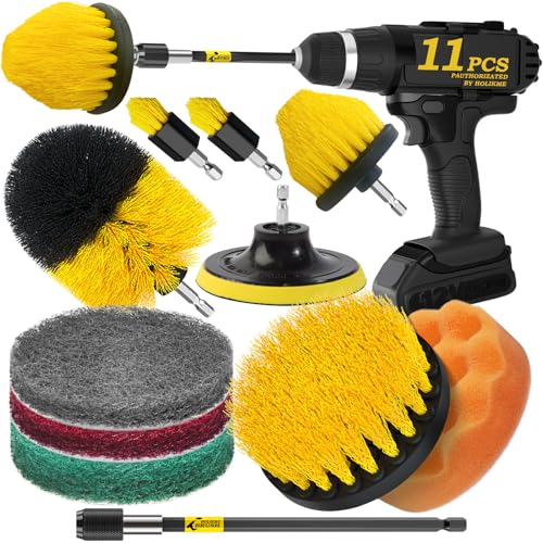Holikme 11 Piece Drill Brush Attachment Set Scouring Pads - Image 2