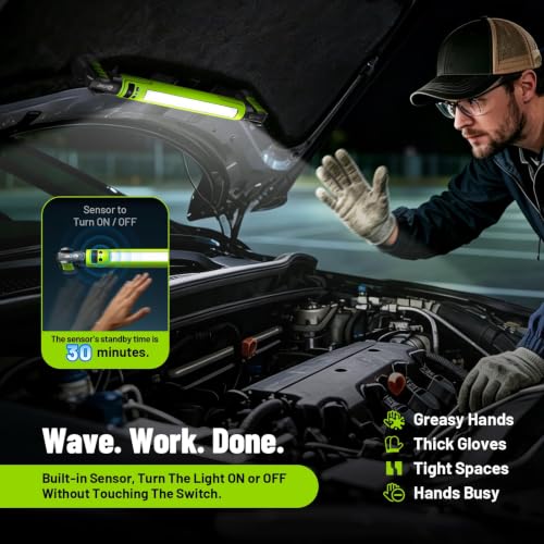 Rechargeable Magnetic Under Hood Work Light Bar with Wave Control - Image 3