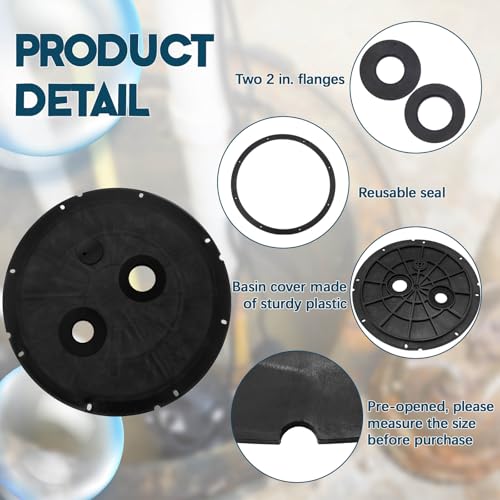 Two Round Holes Sump Pump Cover, Septic Tank Lid, 20.5 Inch - Image 4
