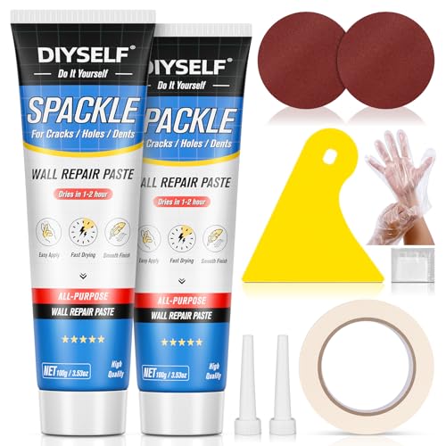 DIYSELF 9 Pack Drywall Repair Kit Spackle Fast-Drying | Home Repair - Image 2
