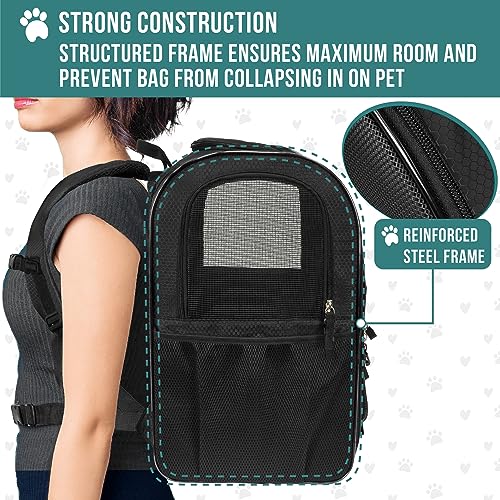 PetAmi Dog Backpack Carrier for Cats, 4-Way Entry Ventilated - Image 7