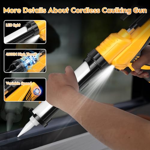 Electric Caulk Gun - Max 4000N Force, Variable Speed | Home Repair - Image 7