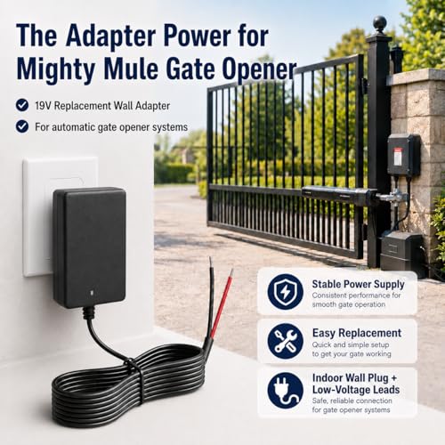 19 Volt Adapter Power Charger Replacement for Mighty Mule RP1010 - Image 4