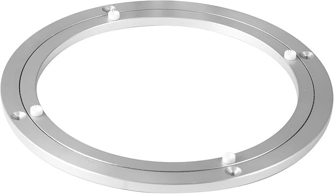 Lazy Susan Bearing Rotating Turntable Bearings Swivel Plate Hardware Aluminum Metal for Dining-Table and Workbench (10 Inchs) … …