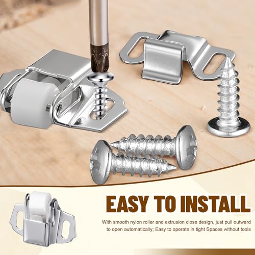 1 Set Mailbox Replacement Roller Catch Latch with Screws - Image 5