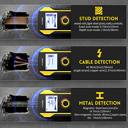 FNIRSI WD-01 6 in 1 Rechargeable Stud Finder Wall Scanner - Image 4