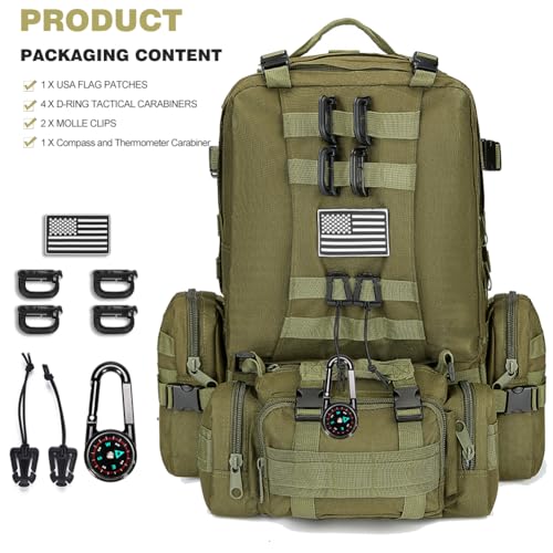 Large Military Tactical Backpack for Men, 40-50L Backpacks - Image 5