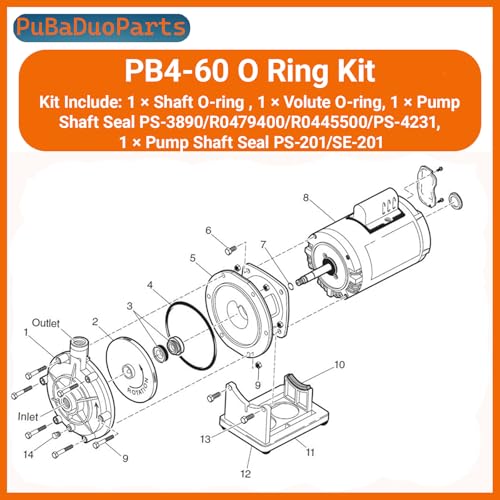 PB4-60 Booster Pump Seal Kit – Complete O-Ring & Shaft | Home Repair - Image 5
