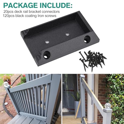 Eapele 20pcs Deck Railing Brackets Connectors for 2x4 - Image 7