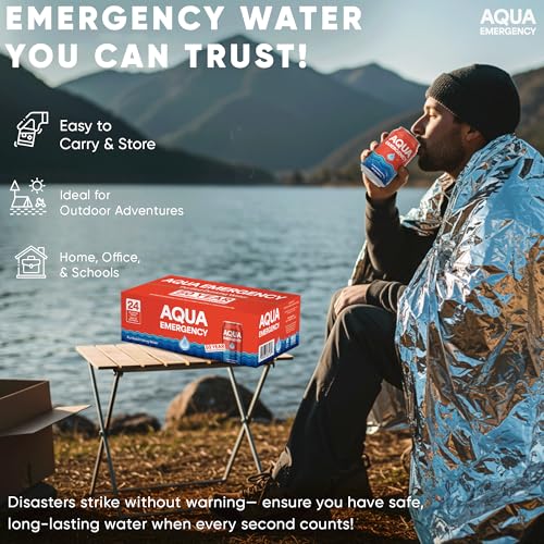 Aqua Emergency Drinking Canned Water- (24 Cans) 12 fl Oz - Image 6