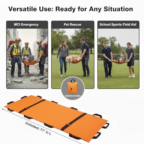Emergency Patient & Large Dog Rescue Stretcher Gurney, 400 lbs - Image 6