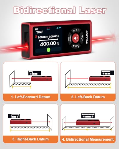 400Ft Dual Laser Measuring Tool Measure Tape Aluminum - Image 6