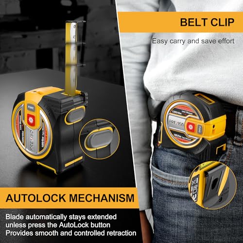 PREXISO 2-in-1 Laser Tape Measure - NOT Digital - 135Ft - Image 7