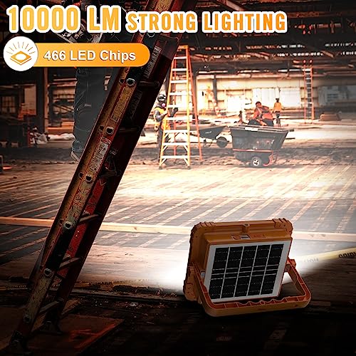 100W LED Solar Work Light, 466 LED 10000LM Magnetic | Home Repair - Image 3