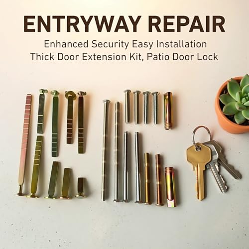21-Piece Thick Door Extension Kit, Adjustable Deadbolt Tailpiece - Image 6