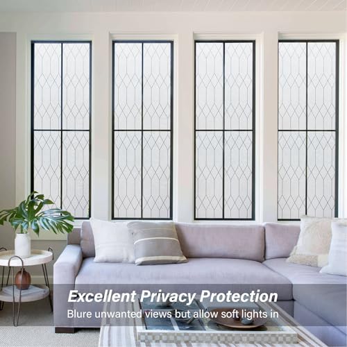 Kromapolis Frosted Privacy Film Static Cling Non-Adhesive - Image 3