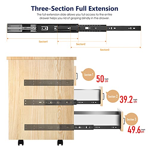 Ravinte Matte Black Soft Close Drawer Slides 20 Inch 2 - Image 5