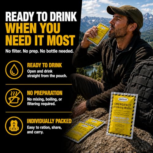 Mayday 73021 Emergency Water Packets (50-Pack) - Image 3