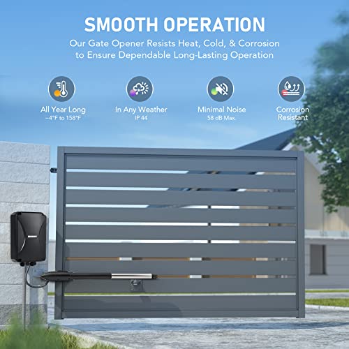 CO-Z Automatic Gate Opener Kit, App Compatible Smart Single Swing - Image 7