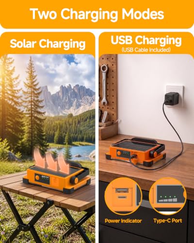 Solar Rechargeable LED Work Light with Magnetic Base - Image 6