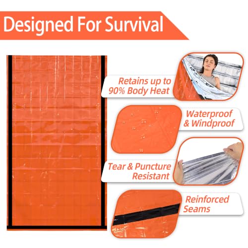 Deecam Emergency Sleeping Bags, Survival Mylar Thermal Bivy Sack - Image 7