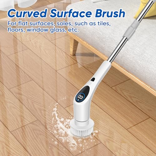 9-in-1 Electric Spin Scrubber Replaceable Brush Heads Set - Image 5