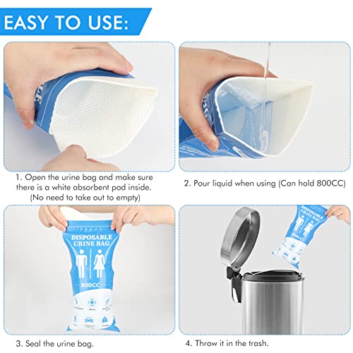 Disposable Urine Bags for Women/Men,12/24Pack for Travel - Image 7