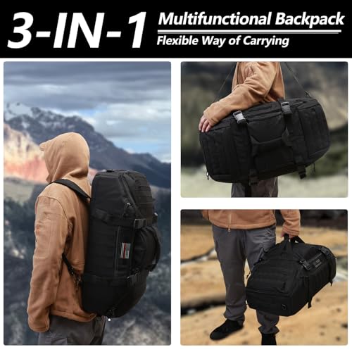 Hannibal Tactical 65L Large Duffle Bag, 3-in-1 Tactical | Home Repair - Image 7