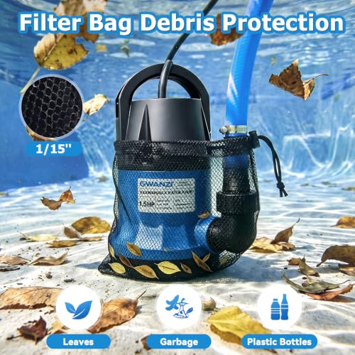 1.5HP Submersible Water Pump 5000 GPH with 25ft Hose Kit & 25ft - Image 7