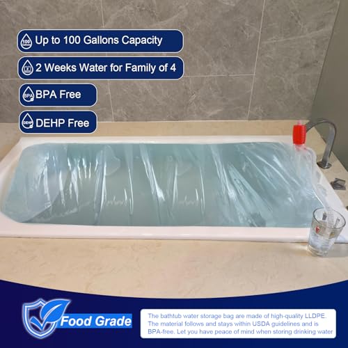Godwolf Bathtub Drinking Water Bladder, Emergency Water - Image 3