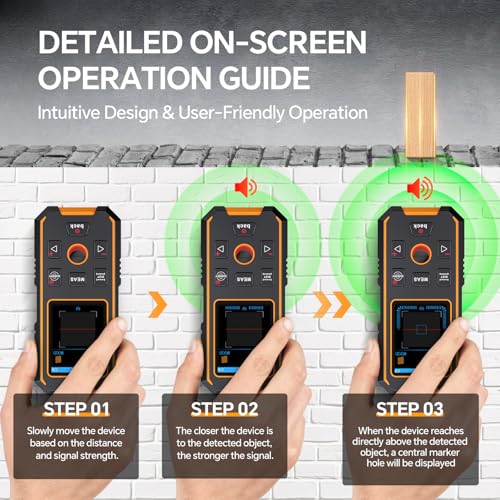 Stud Finder Wall Scanner - with Laser Distance Meter & | Home Repair - Image 4