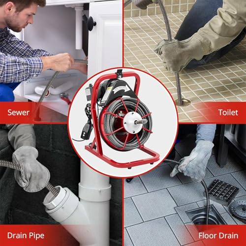 75 ft X 1/2 in Drain Cleaner Machine, Drain Cleaning Machine - Image 6