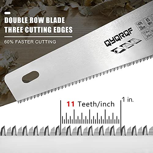 14 in. Pro Hand Saw, 11 TPI Fine-Cut Soft-Grip Hardpoint - Image 5